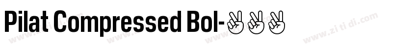 Pilat Compressed Bol字体转换
